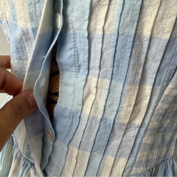 100% cotton LOVESHACKFANCY Chennedy Scalloped Check Mini Dress gingham rare - Picture 9 of 10